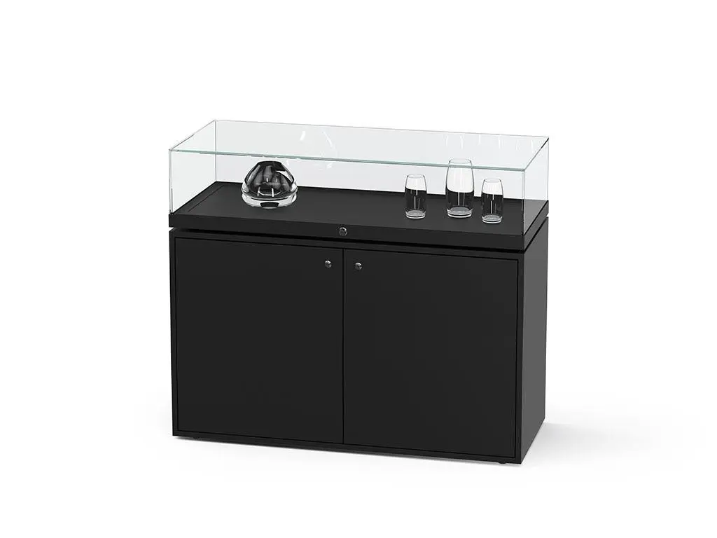 tischvitrine glas mit unterschrank
